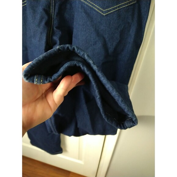 Smiths Workwear Fleece Lined 5 Pocket Relaxed Fit Denim Jeans Mens 42x32 Stretch - Picture 5 of 11